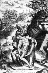 Pieta, graviert von Alberti Cherubino